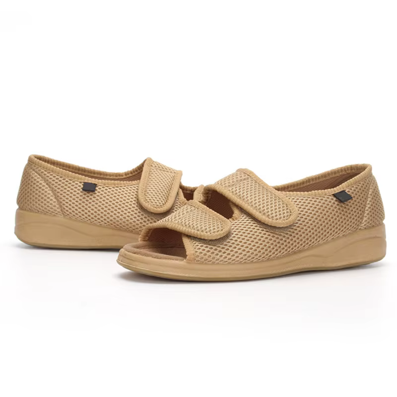 Chaussures élargies pour diabète pour personnes âgées Chaussures de taille réglable avec déformation du pouce valgus après graisse et gonflement des pieds