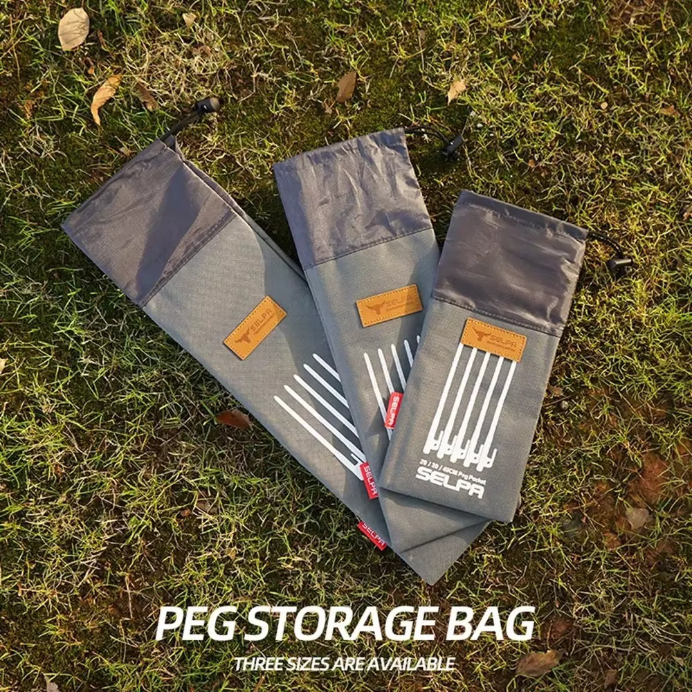 Poudres de piquets de tente multifonctions, 20 cm, 30 cm, 40cm, sac de rangement au sol, ULà vent, fournitures de camping en plein air