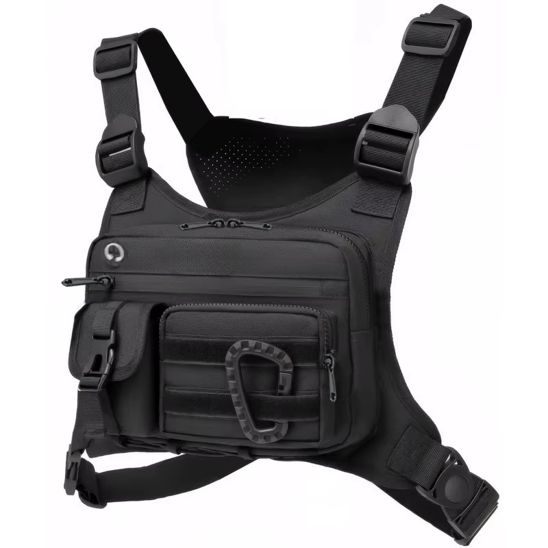Sac de poitrine tactique d'extérieur unisexe pour la course à pied