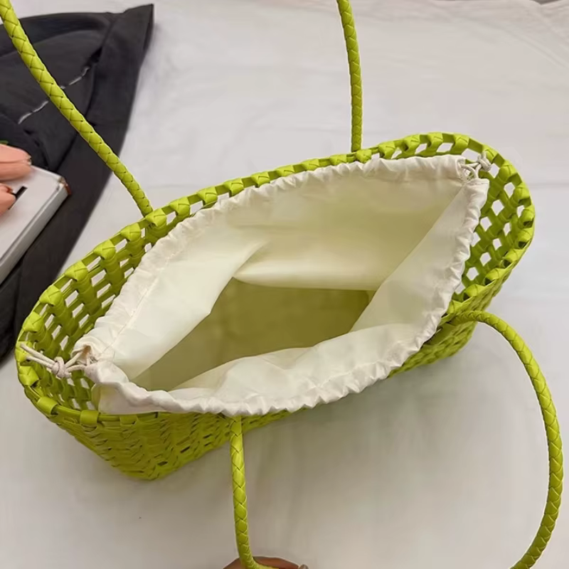 Sac à main en paille tressé à la main pour femme, sac de plage d'été, sac de voyage, sac à bandoulière, sac de créateur