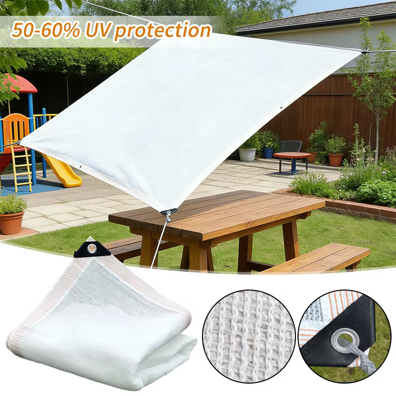 Tente de protection solaire extérieure 4x4m blanche