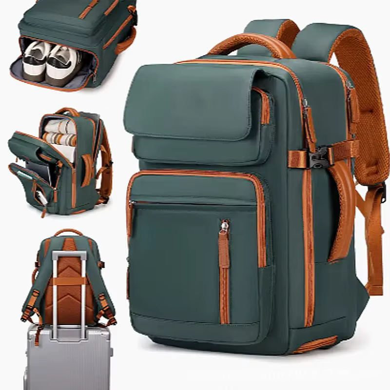 Sac à dos de voyage pour femme avec compartiment à chaussures adapté pour ordinateur portable de 15,6 pouces, sac à dos à bandoulière réglable