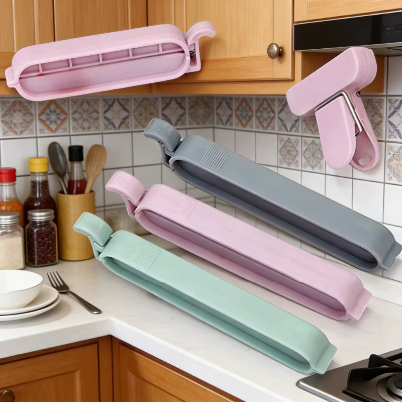 12 pinces à sacs alimentaires en plastique, pinces de scellage réutilisables, anti-humidité et anti-poussière, pour la conservation de la fraîcheur en cuisine