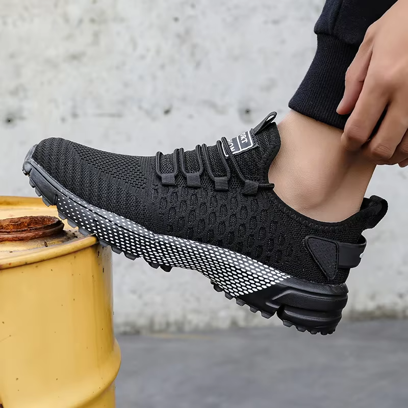 Nouvelles chaussures de randonnée pour hommes marche sport haute qualité à lacets maille