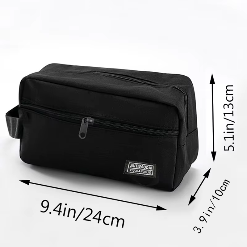 Trousse de toilette d'affaires pour hommes, organisateur de maquillage de voyage, pochette de rangement de grande capacité, design de mode durable, idéale pour un usage quotidien