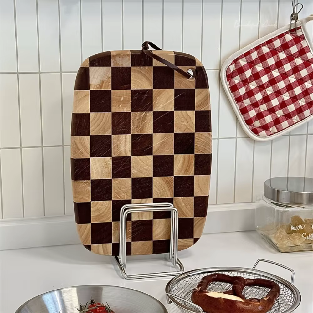 Support de rangement de cuisine en acier inoxydable pour couvercles de casseroles et planches à découper – Rangement peu encombrant et antirouille pour accessoires de cuisine