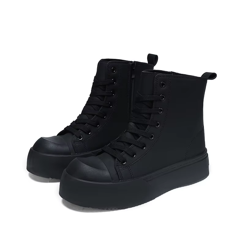 Chaussures confortables à bout rond pour hommes, polyvalentes pour toutes les saisons, semelle épaisse, style décontracté et sportif, doublure en maille respirante, adaptées aux jeunes