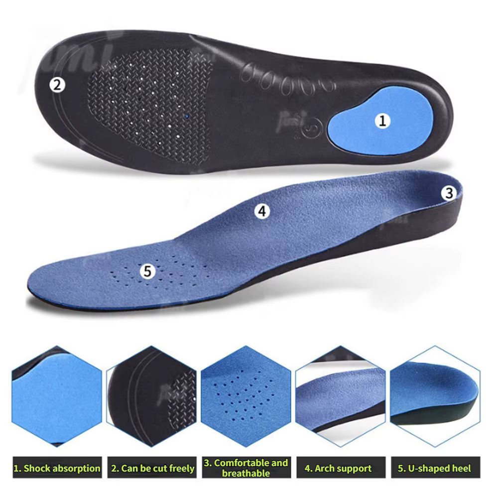 Semelle intérieure Orth4WD plate pour hommes et femmes, coussinets de pied de course, modèle de fasciite plantaire, coussin de soutien de la voûte plantaire, chaussures de rencontre