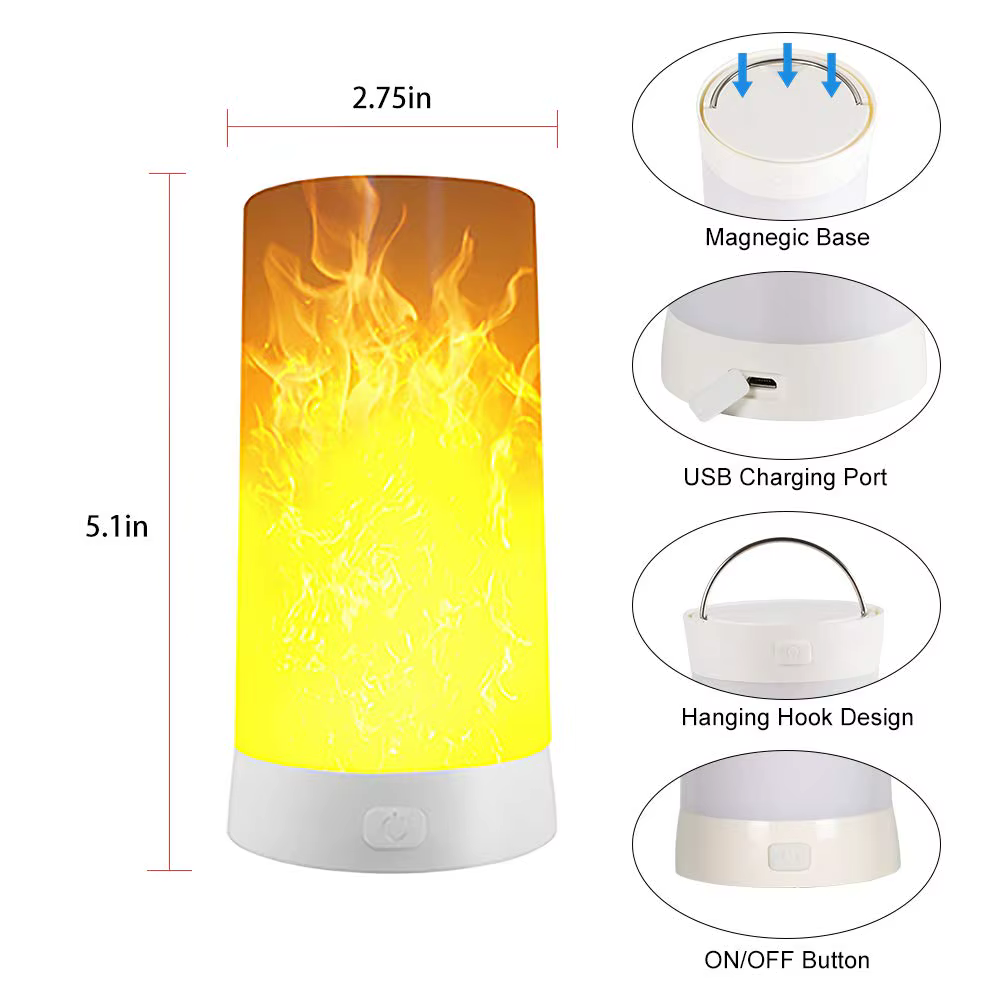 Lampe à flamme LED Rechargeable par USB