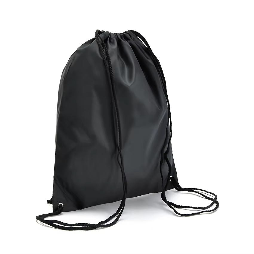 Sac de sport portable noir, sac à dos de cyclisme avec cordon de serrage, sac à chaussures de gym, sac à dos pour vêtements, 5 pièces