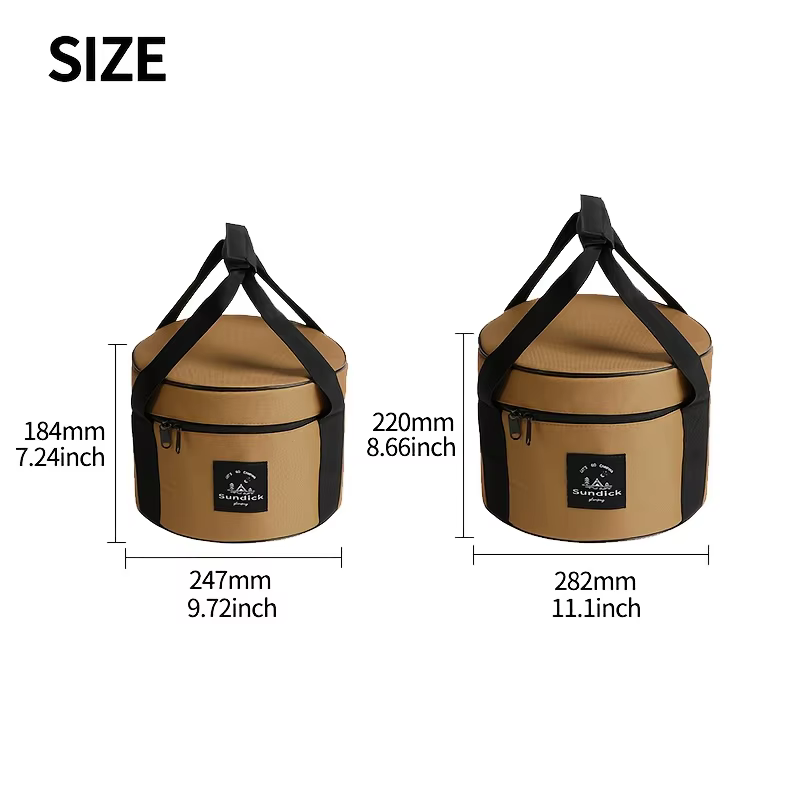 Sac de rangement rembourré pour ustensiles de camping 9L/14L