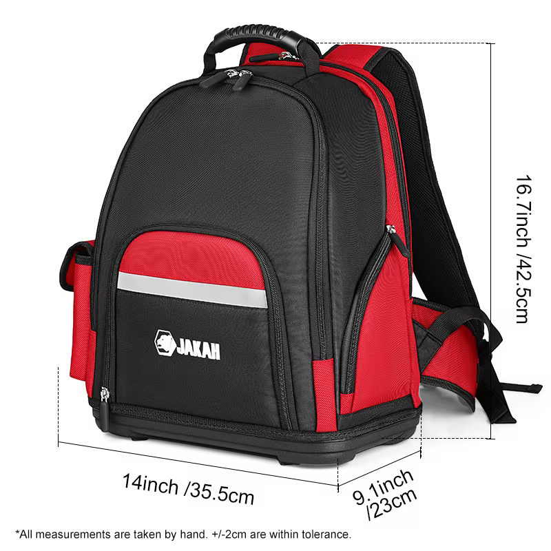 Sac à dos pour ordinateur portable Jakah, sac à outils, sac à dos pour outils technologiques extra-large Tradesman Pro avec fond moulé