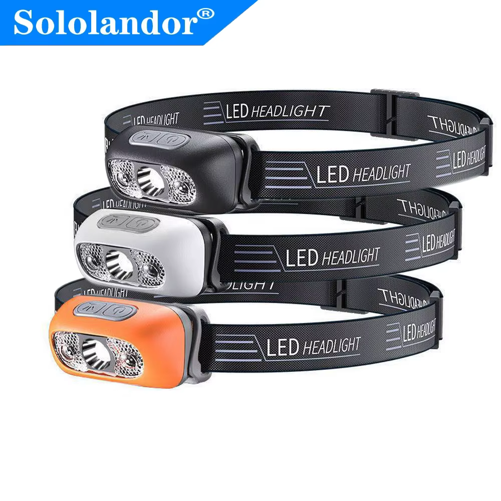 500 Lumen USB Rechargeable phare capteur de mouvement LED lumineuse en cours d'exécution pêche Flash lampe frontale