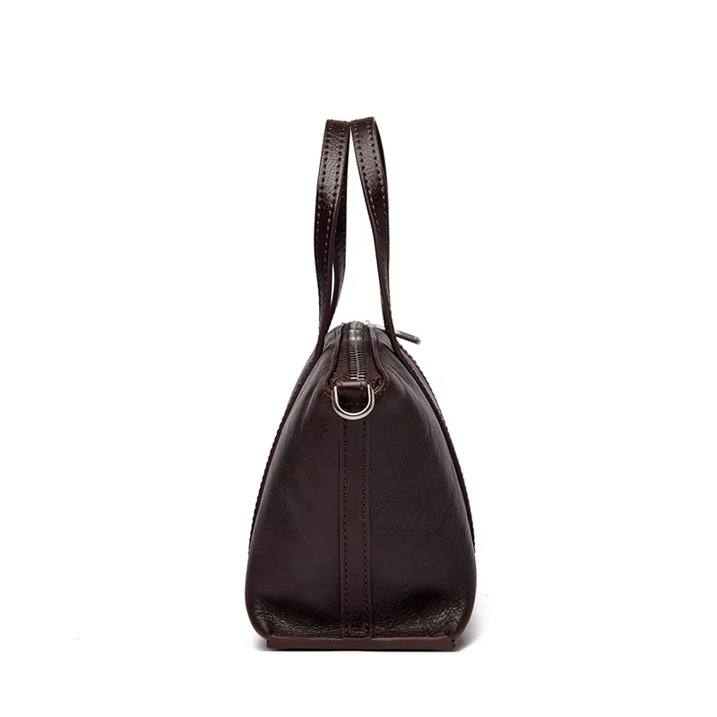 Sac à bandoulière en cuir de vache pour femme, sac à main de grande capacité pour les trajets quotidiens, sac pour femme en cuir véritable simple et polyvalent