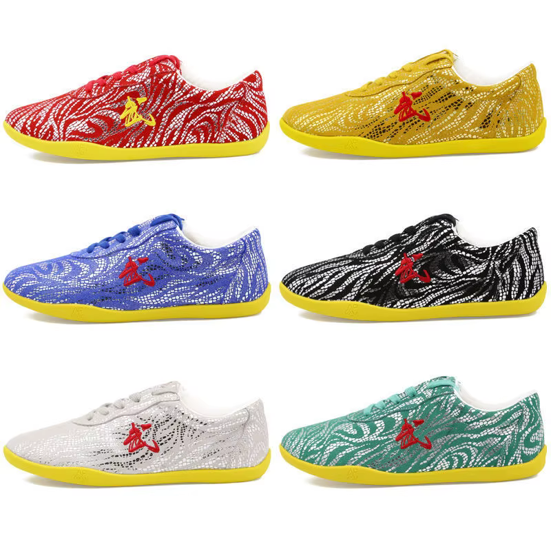 Chaussures chinoises de Wushu en cuir véritable