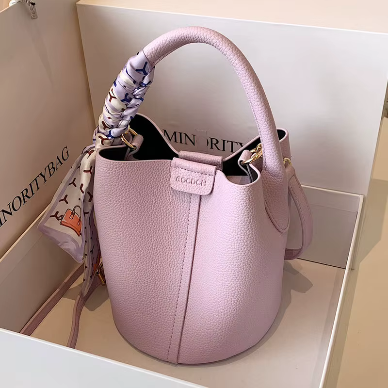 Sac seau tendance pour femme, style automne 2025, sac à main, sac bandoulière, sac à porter sur l'épaule, en PU, petite taille