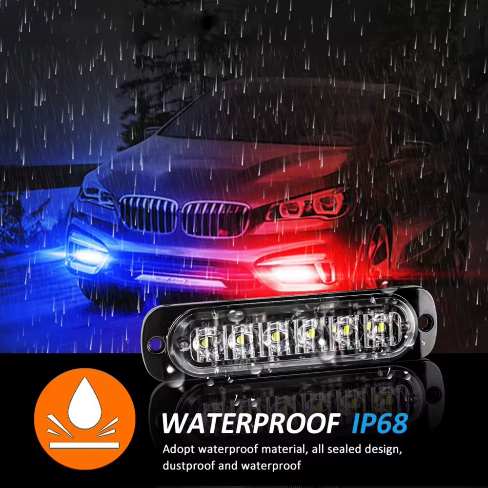 Lumière stroboscopique de Police pour gril de voiture