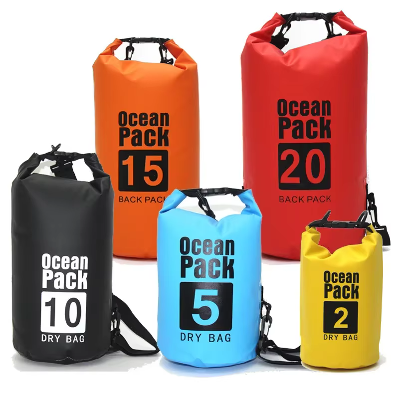 2L/5L/10L/15L/20L/30L PVC Sport de plein air stockage étanche sac sec pour canoë Kayak Rafting natation voyage Kit sac à dos