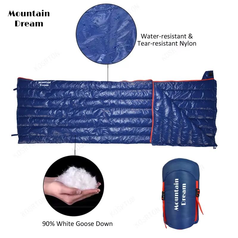 Sac de couchage de Camping en duvet d'oie pour adulte