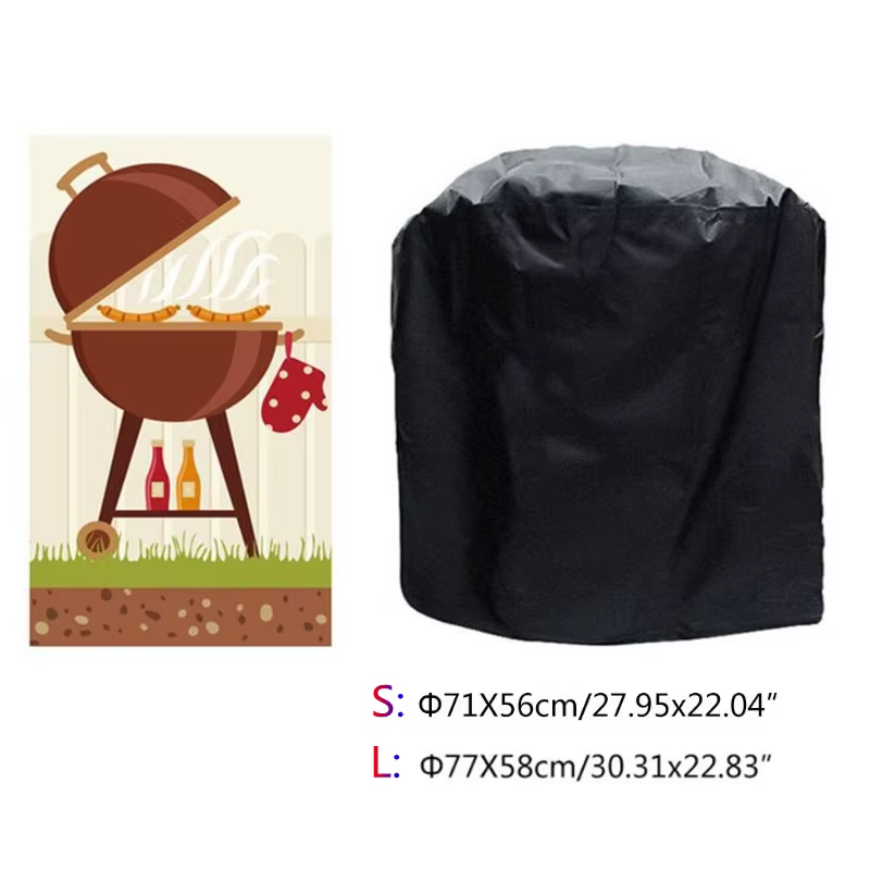 Housse de protection pour Barbecue d'extérieur, imperméable, robuste, Anti-soleil et pluie, pour Weber, ronde et rectangulaire, accessoires pour Barbecue
