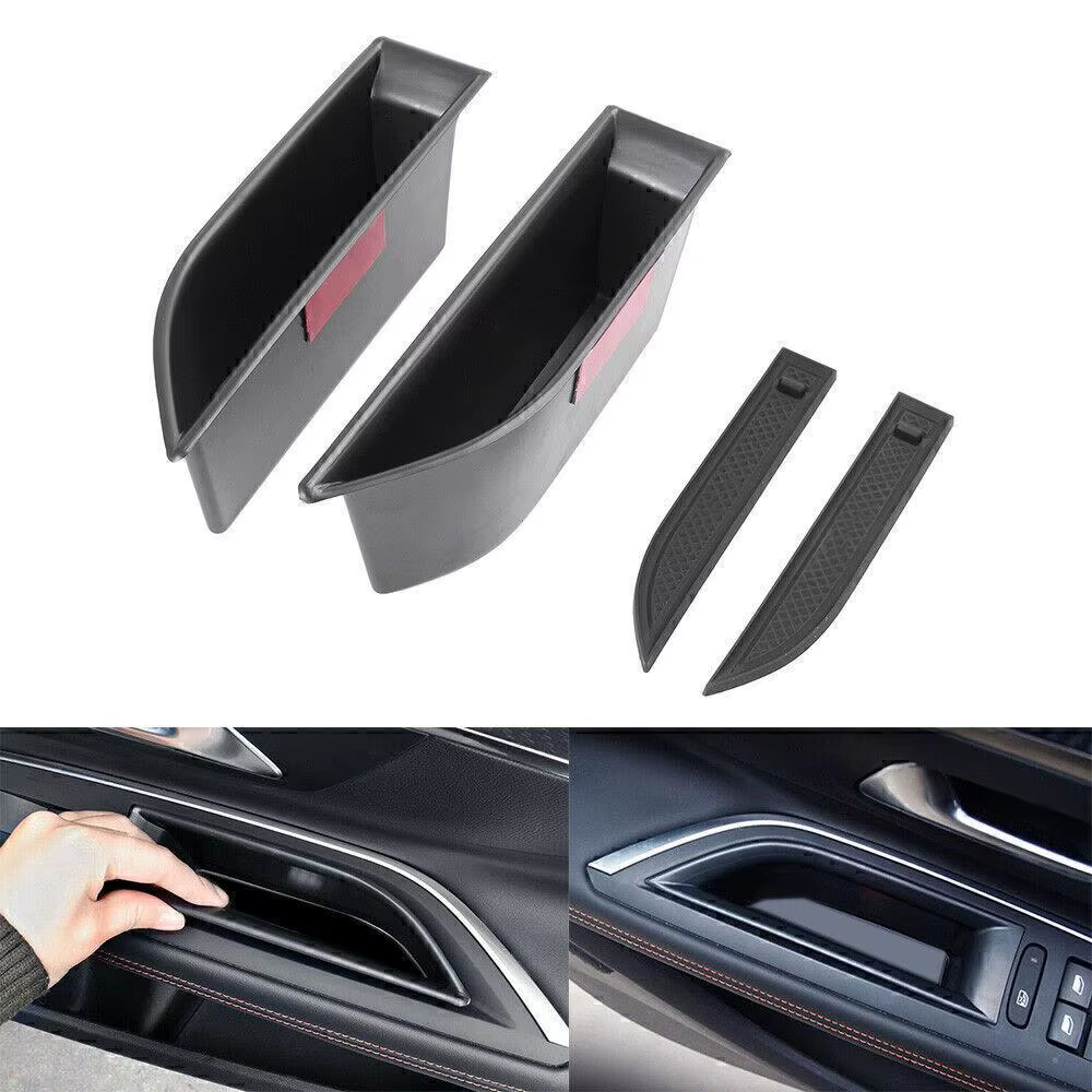 Accoudoir de poignée de porte de voiture, boîte de rangement, porte-conteneur, accessoires automatiques, KIT 3008 3008ight4008 5008 2016-20
