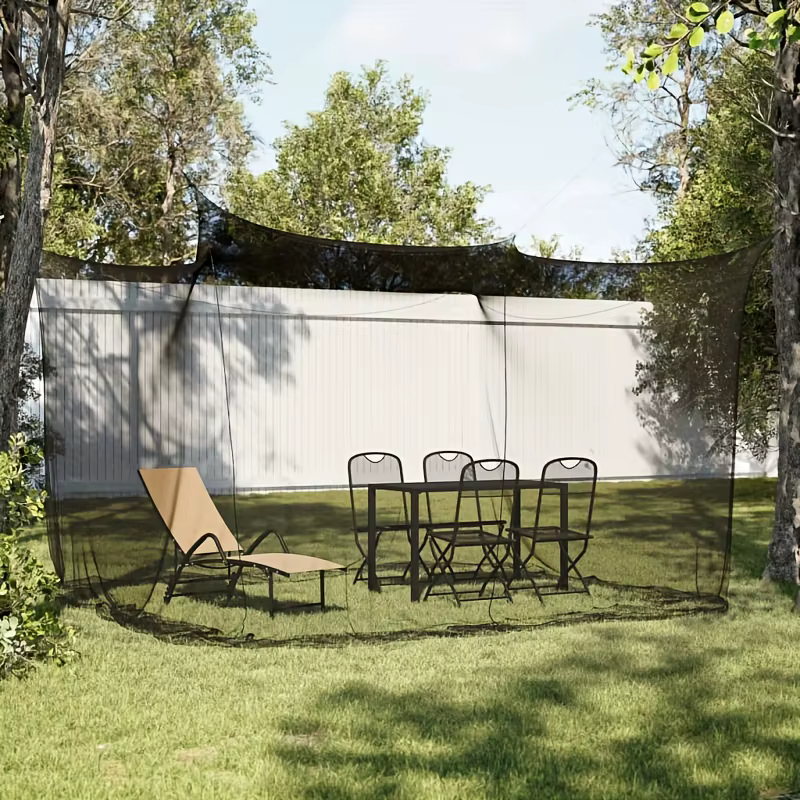 Moustiquaire pliable à double porte et quatre coins