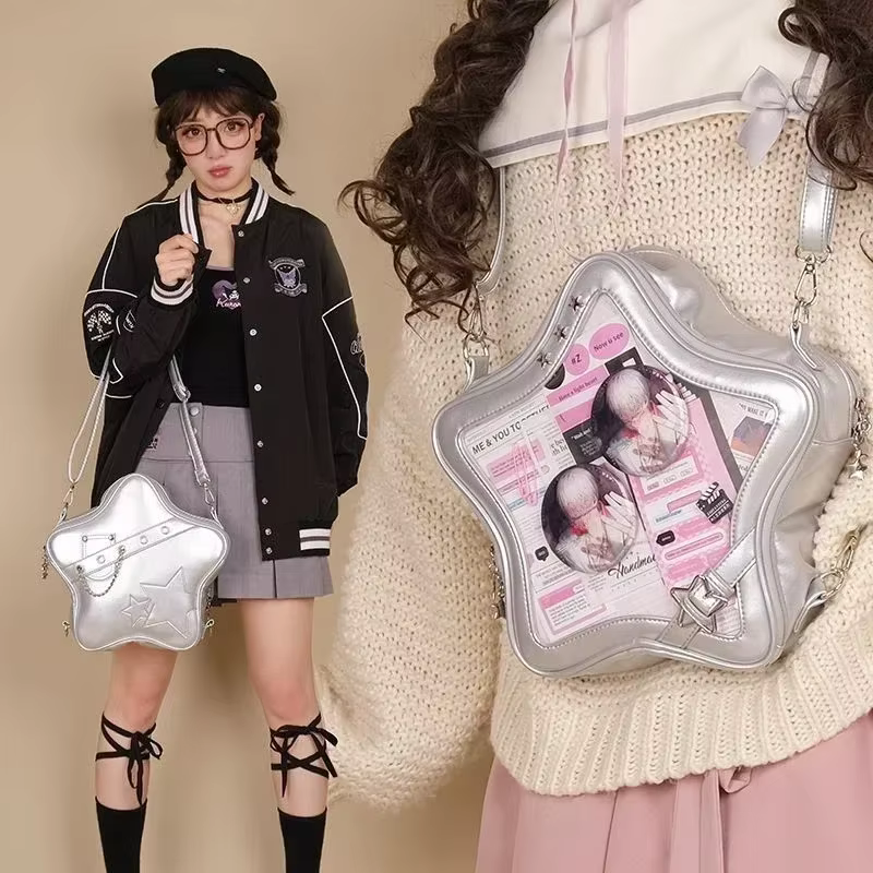 Nouveau Ita sac à dos 2026 populaire sac d'école Transparent pour les femmes doux Chic étoile sac à bandoulière affichage automne Bolsa Сумка