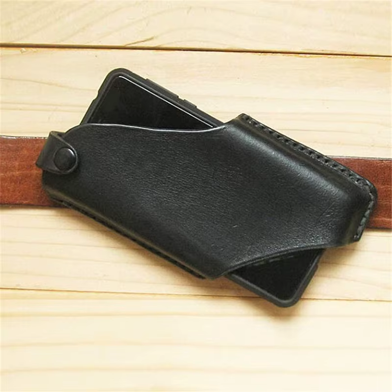 Étui de téléphone en cuir pour hommes, pochette de ceinture, sac de taille pour iPhone, étui à boucle pour téléphone portable, portefeuille, sac à main, sacs de taille, support pour téléphone