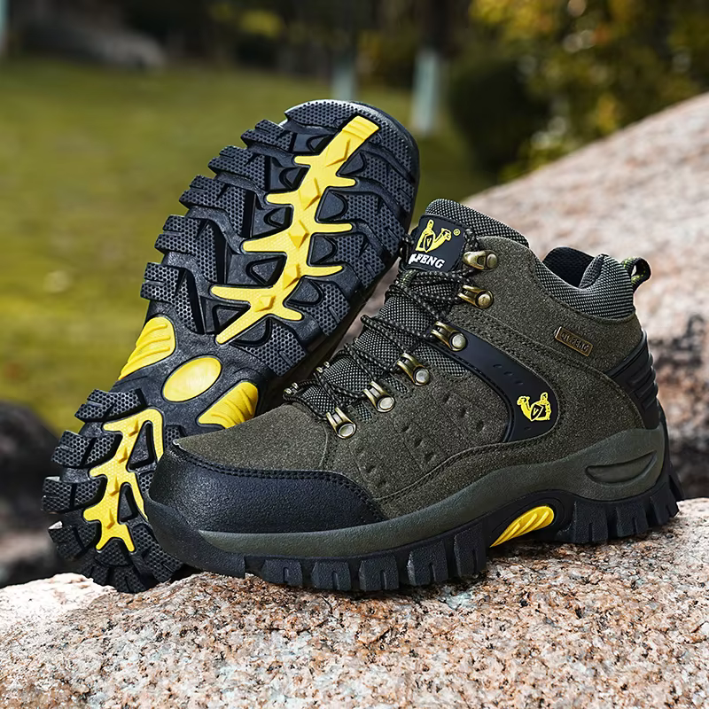 Chaussures de randonnée hommes PU Camping en plein air Anti-collision chaussure d'escalade à lacets escalade Trekking baskets