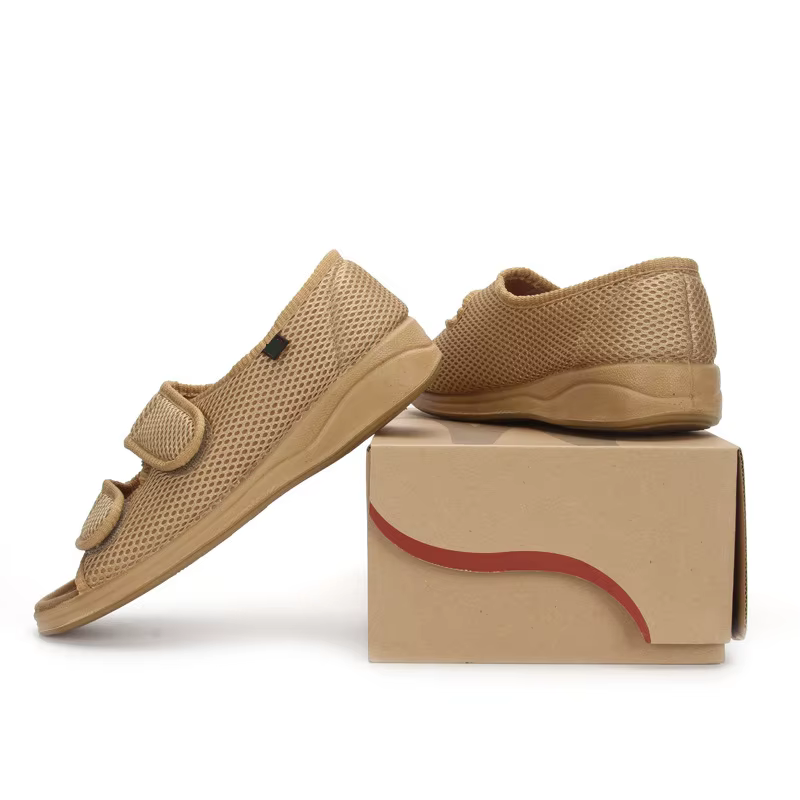 Chaussures élargies pour diabète pour personnes âgées Chaussures de taille réglable avec déformation du pouce valgus après graisse et gonflement des pieds