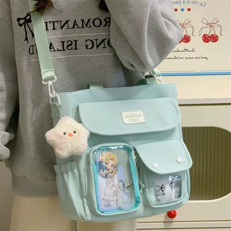Y2K – sac à bandoulière Ulzzang Ita pour fille fraîche et douce, sac à bandoulière de Style collège japonais Ins, sac de jouets de grande capacité pour les déplacements quotidiens des femmes
