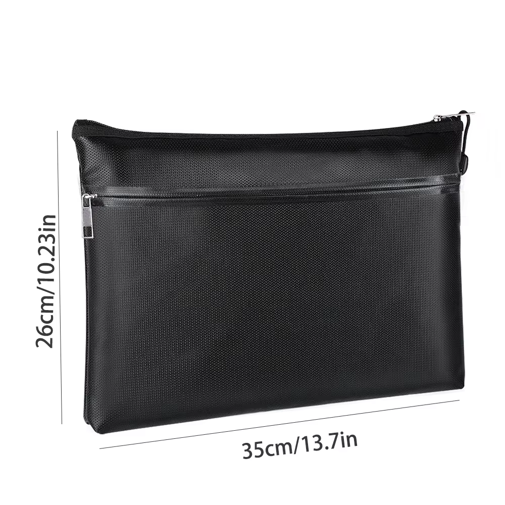 Sac de rangement double compartiment ignifuge et étanche avec fermeture éclair, sac de rangement multifonctionnel pour organiser les dossiers, sac ignifuge