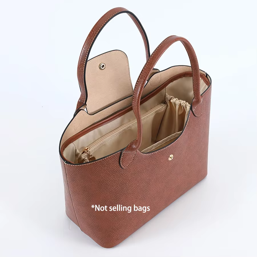 Organisateur de sac léger pour sacs Longchamp Epure L, insert en soie et papier Dupont pour sac de luxe