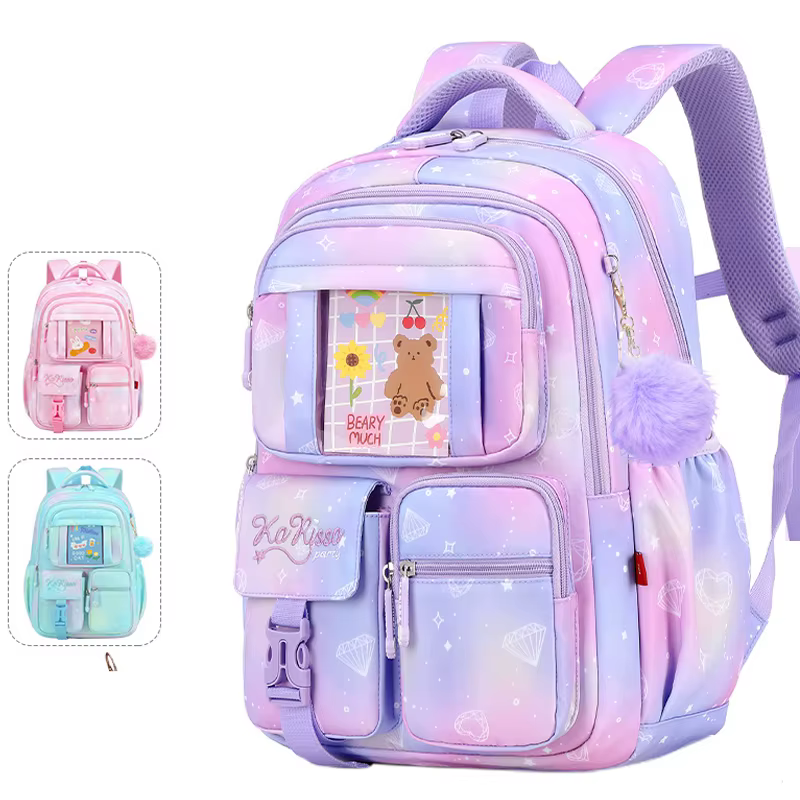 Sac à dos scolaire de qualité supérieure pour filles avec boucle de poitrine, cartable pour enfants pour l'école primaire, sac d'école résistant à l'eau, Mochilas