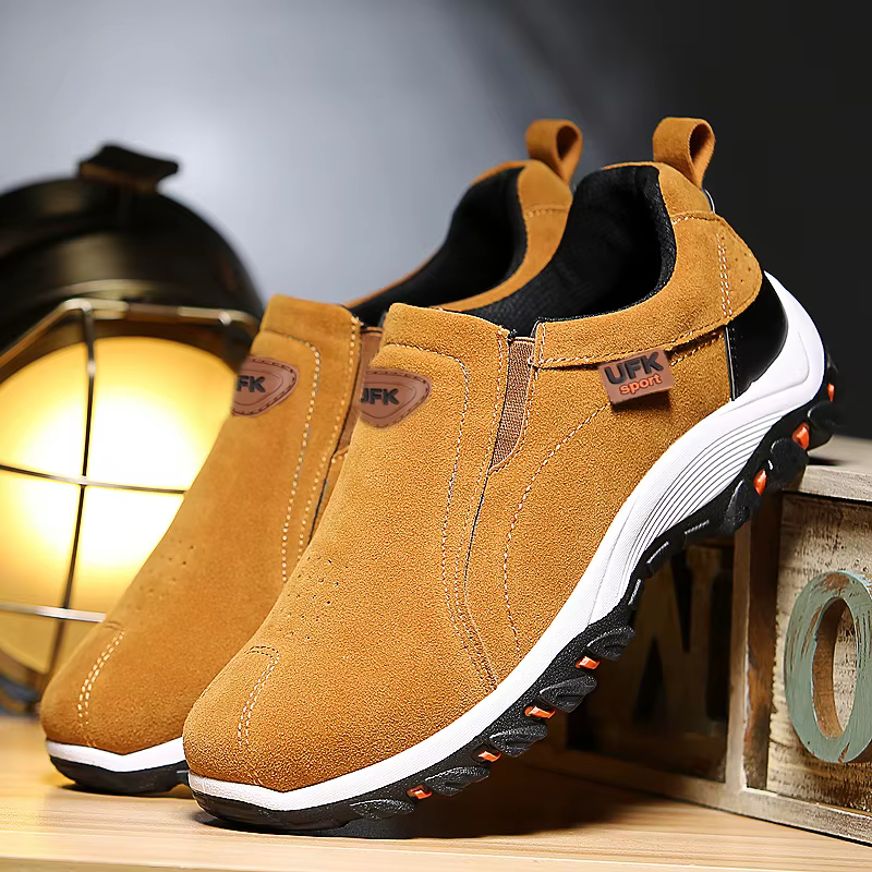 Chaussures de randonnée imperméables en cuir PU pour hommes
