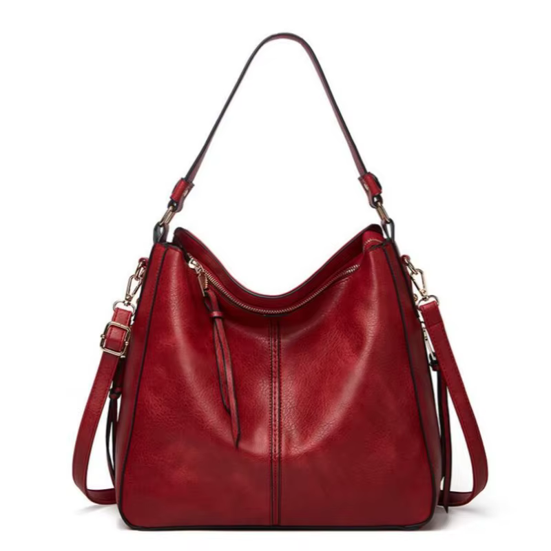Sac Hobo en Cuir pour Femmes, Sacs à Main Décontractés, Sacs à Bandoulière Tendance, Sacs Vintage, Grande Capacité, Sac Fourre-tout