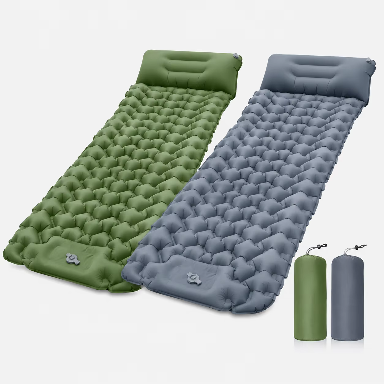 Matelas de camping gonflable avec oreiller