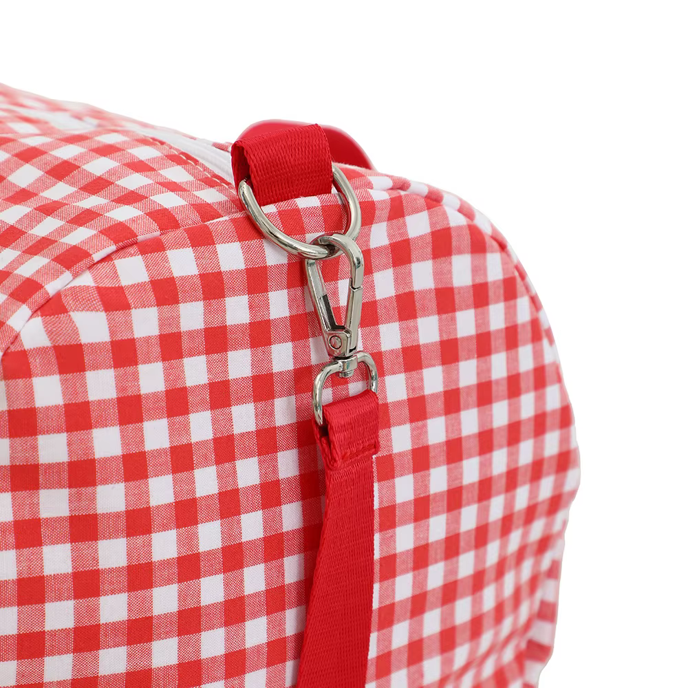 Sacs de sport à carreaux pour garçons et filles, sac de voyage idéal pour l'école ou la nuit, taille de transport élémentaire précoce