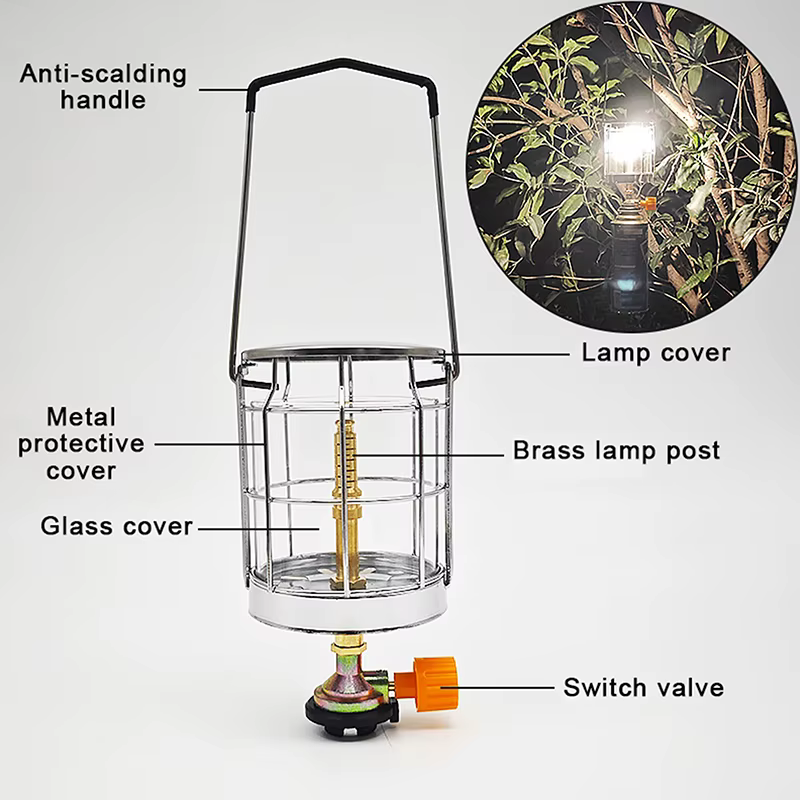 Mini lampe à gaz Camping en plein air lanterne à gaz lumière à gaz