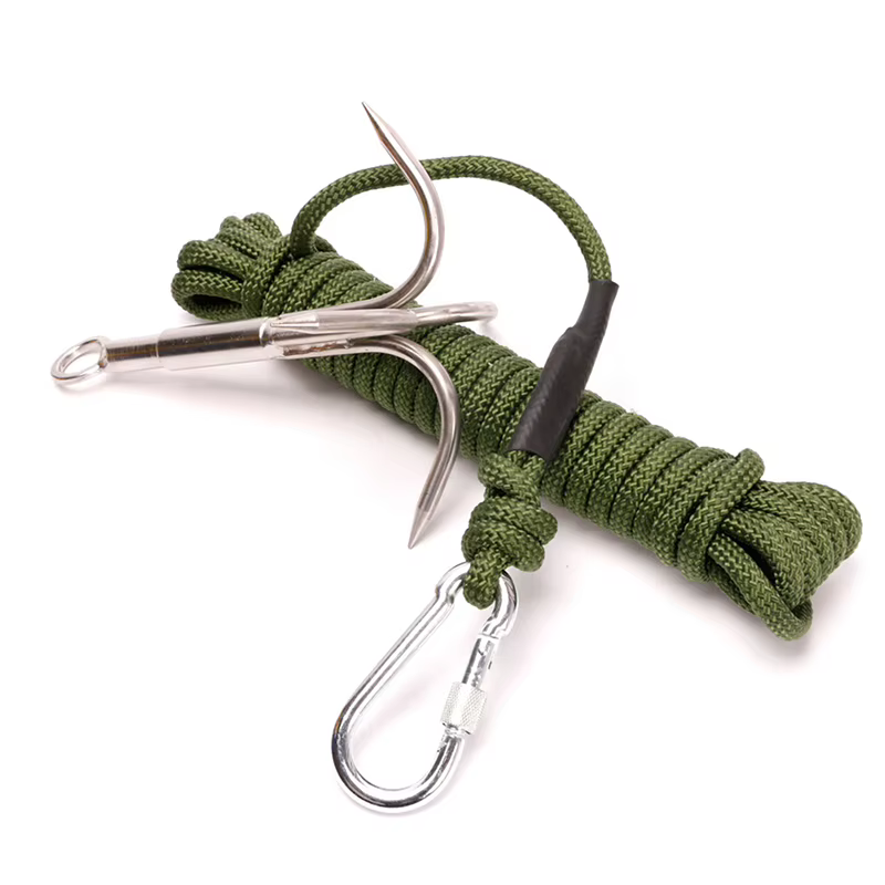 Griffe d'escalade en acier inoxydable, survie en plein air, glace, crochet, outil de randonnée, grand canadisme, grappin volant, accessoires