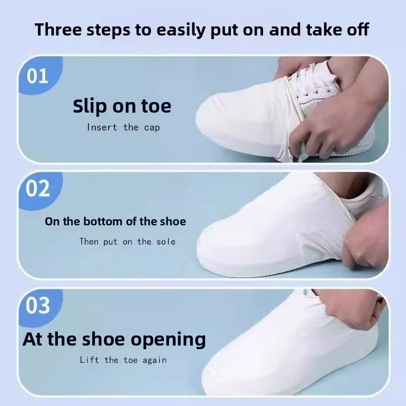 Couvre-chaussures imperméables d'extérieur, couvre-chaussures en latex pour adultes, portables, antidérapants, résistants à l'usure, pour la pluie et la neige
