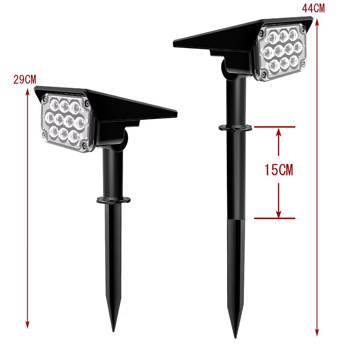 Projecteur solaire réglable conforme à la norme IP65