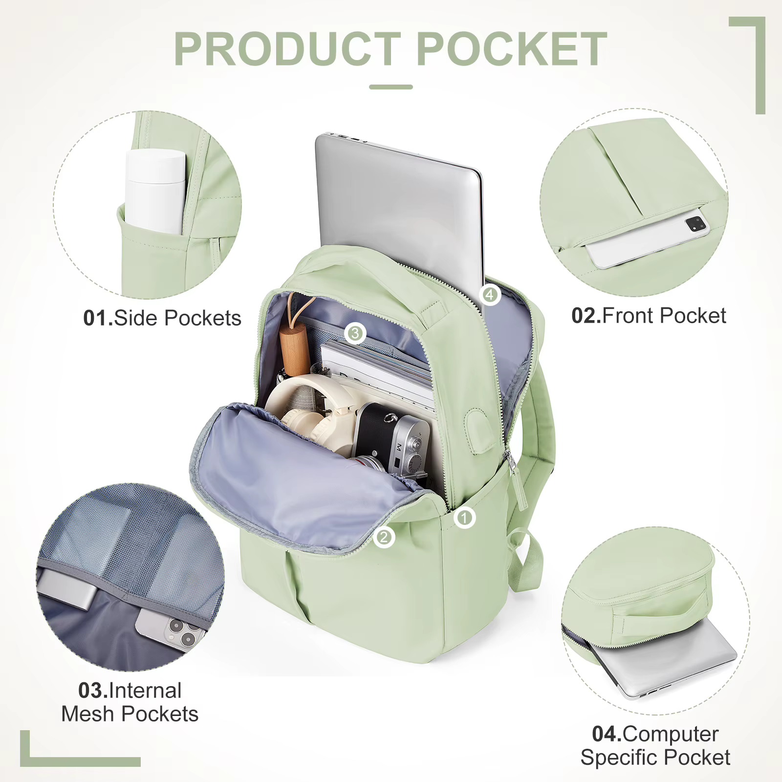 Sac à dos étanche pour ordinateur portable pour hommes et femmes