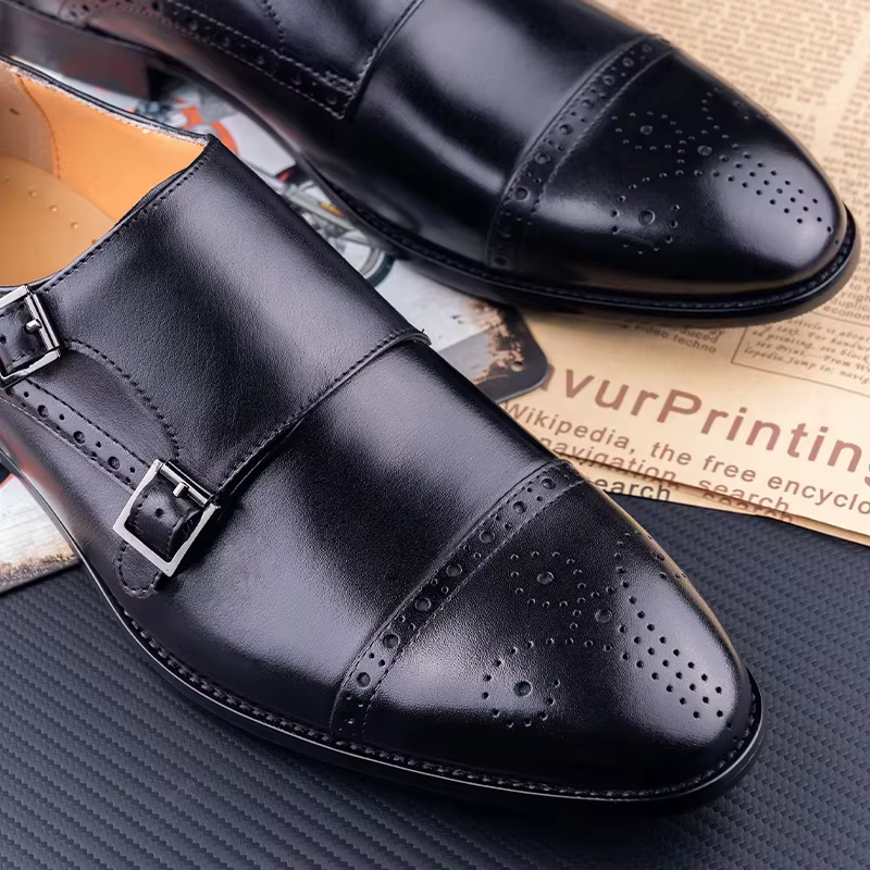 Mocassins à sangle de moine pour hommes