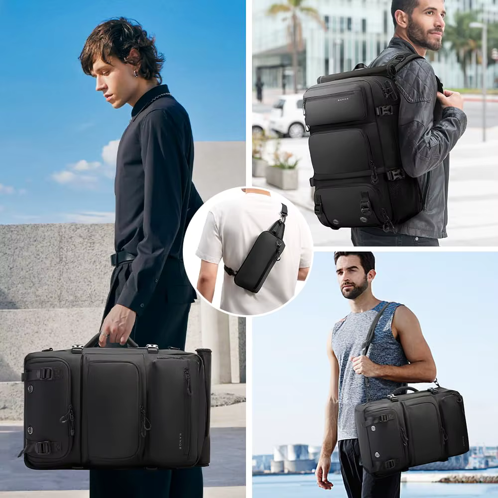 BANGE 30L Anti-vol étanche randonnée Camping sac à dos amovible Trekking sac à dos grande capacité voyage sacs de sport de plein air