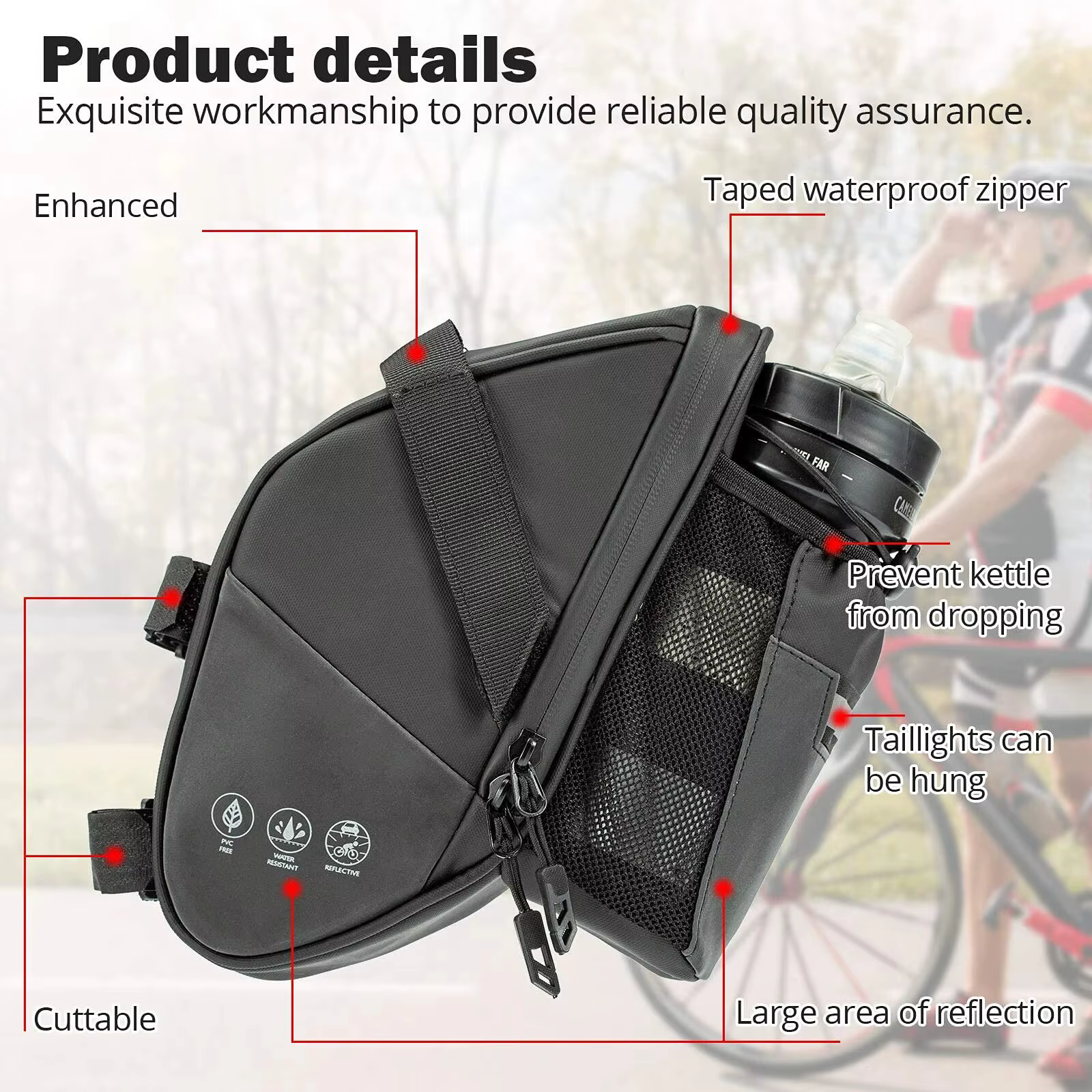 Sac de selle de vélo étanche