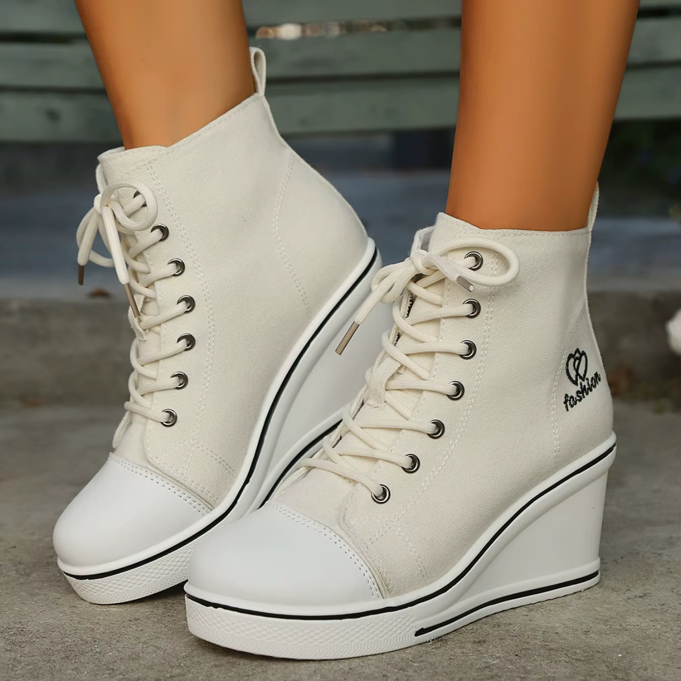 Femmes chaussures classique respirant toile chaussures mode décontracté vulcanisé chaussure femmes baskets compensées hauteur augmentant plate-forme chaussures
