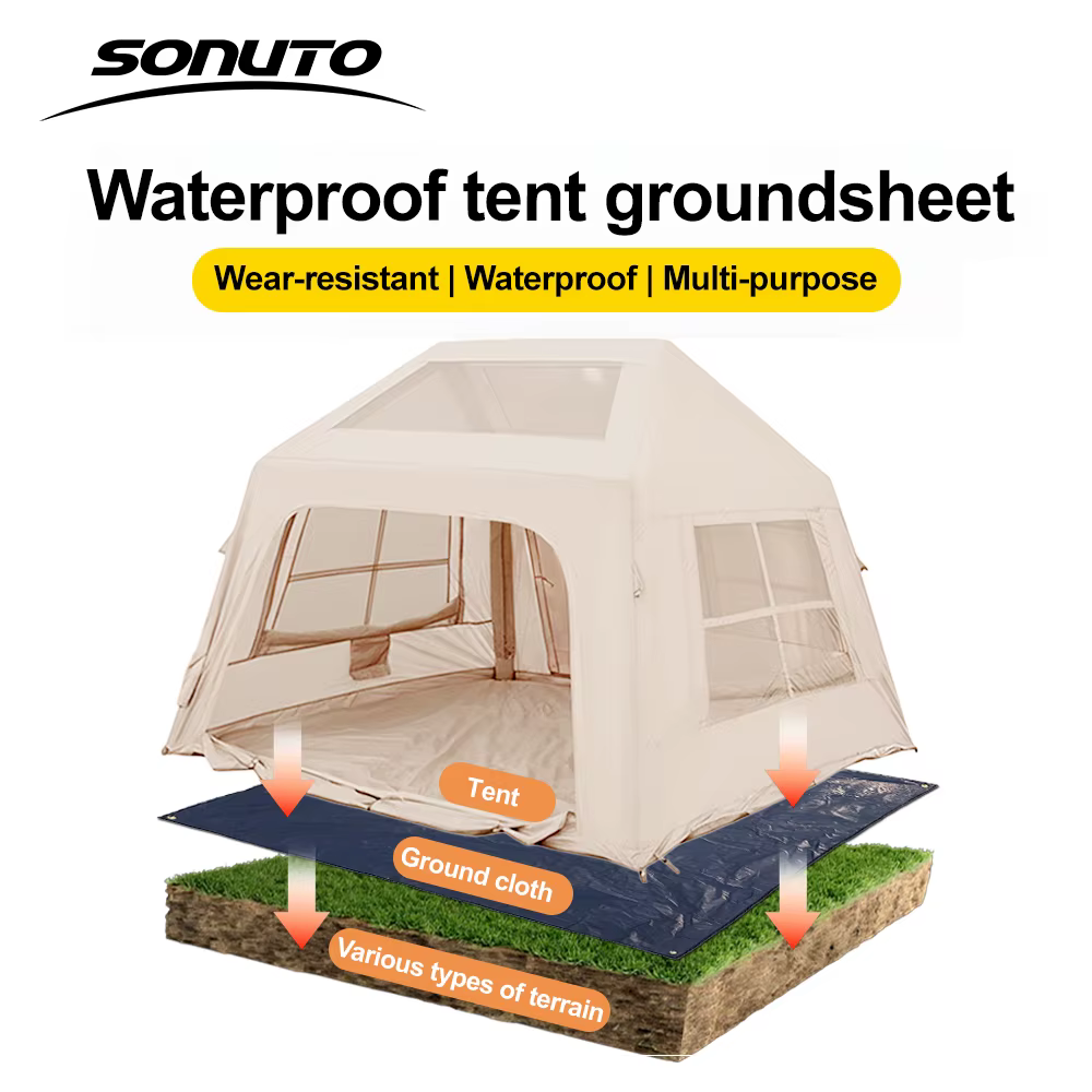 Tapis de sol robuste Sonuto pour tente - Bâche imperméable durable pour protection supplémentaire