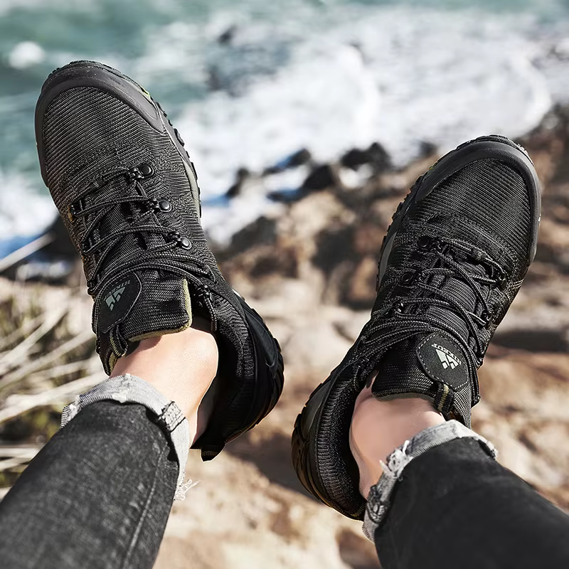 HIKEUP chaussures de randonnée antidérapantes pour hommes vêtements de plein air respirants résistant aux éclaboussures