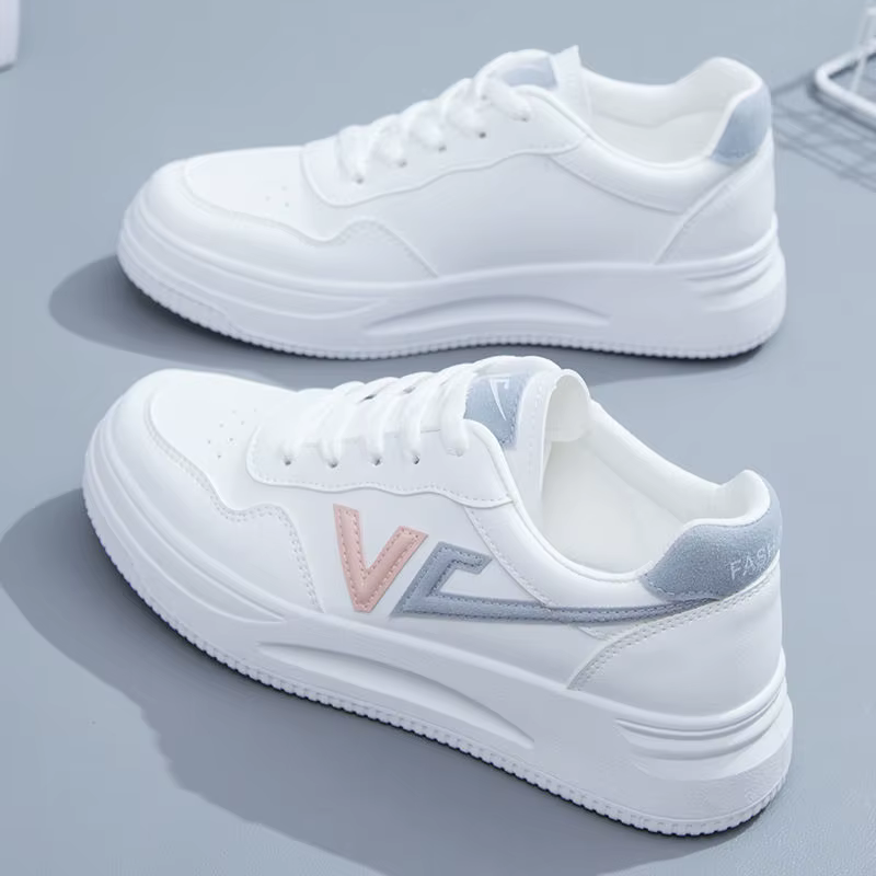 Baskets basses pour femmes, Surface en cuir respirant, légères, fond souple, chaussures plates de sport, nouvelle collection été, chaussures en maille aérée